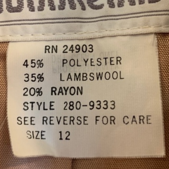 VTG DonnKenny Separates Lambswool Blend Woven Knit Sweater Coat 8/M Neut… - Picture 13 of 14